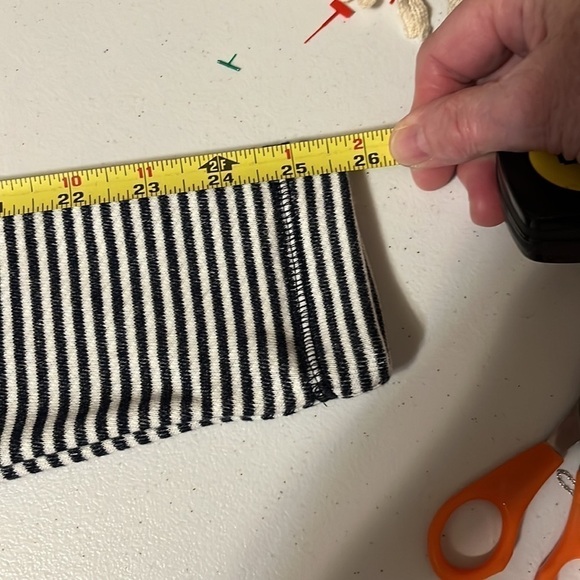 Talbots zip up jacket. Navy/white stripe. Sz SP - Picture 7 of 8